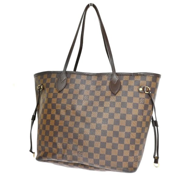 LOUIS VUITTON Neverfull MM Shoulder Bag Damier Ebene Leather - Picture 14 of 15